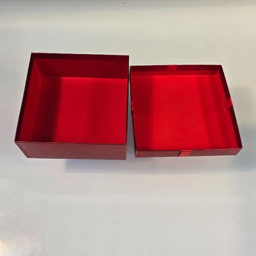 Voila Gift Box Valentine Red With Bow Empty Gift Storage Box 5.75